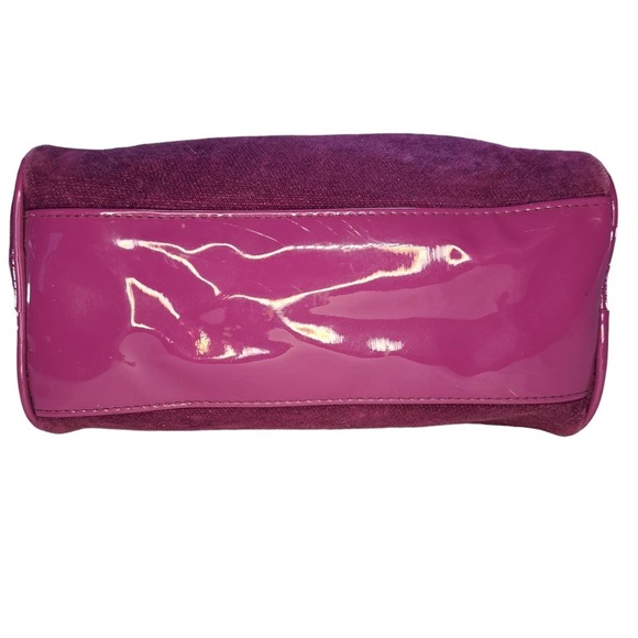 Victoria Secret Small Handbag 90s/Pre-PINK Velour Purple Bag - Picture 3 of 11